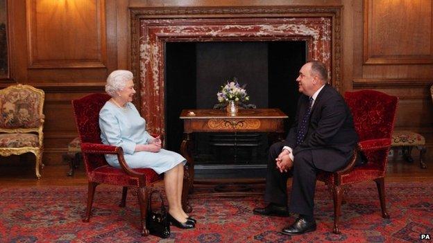 The Queen with Alex Salmond