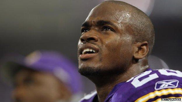 National Football League star Adrian Peterson.