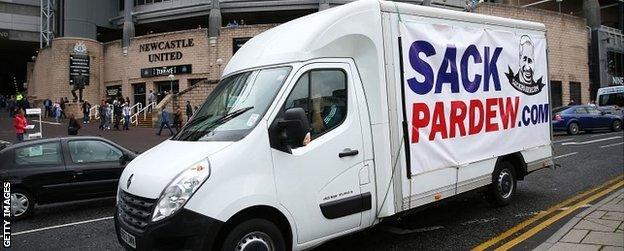 Newcastle fans outside St James' Park