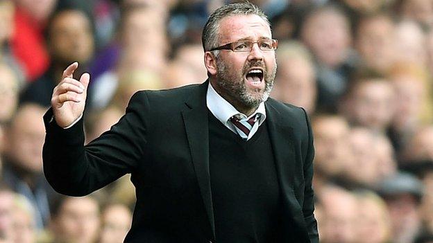 Aston Villa manager Paul Lambert