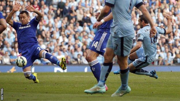 Frank Lampard scores against his former club