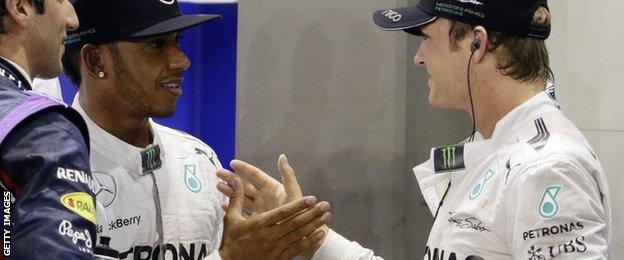 Lewis Hamilton and Nico Rosberg