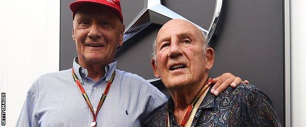 Niki Lauda and Sir Stirling Moss