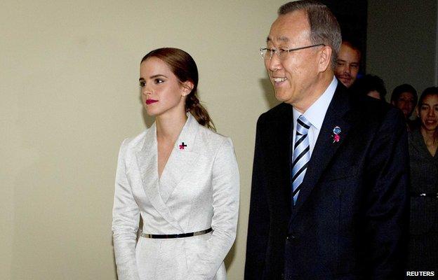 Emma Watson and Ban Ki-moon