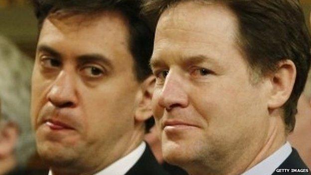 Ed Miliband and Nick Clegg