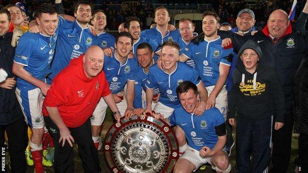 Linfield won the County Antrim Shield in March