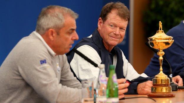 Paul McGinley and Tom Watson