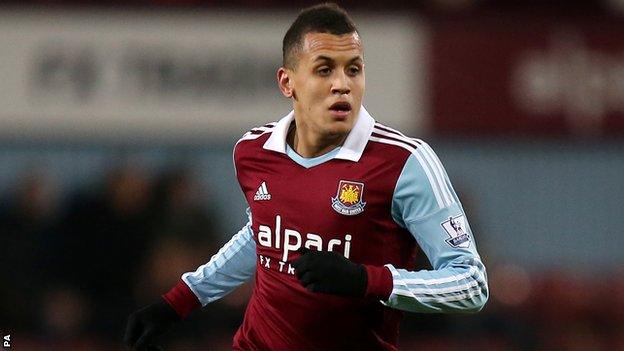 West Ham midfielder Ravel Morrison