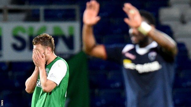 Ross County celebrate against Hibs last season