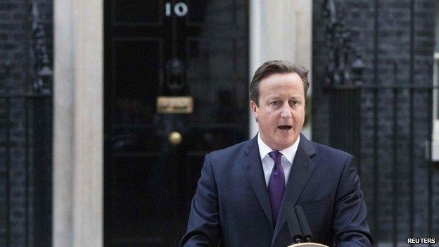 David Cameron outside Downing Street