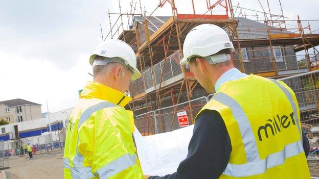 Miller Homes staff on construction site