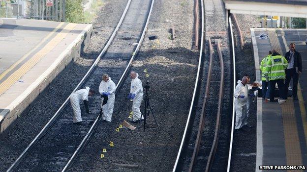 Forensics officers in Slough