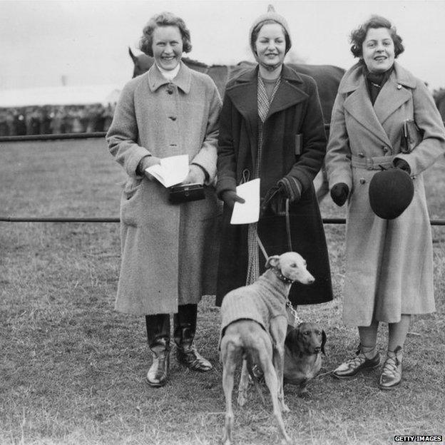 Deborah Mitford & friends in 1938