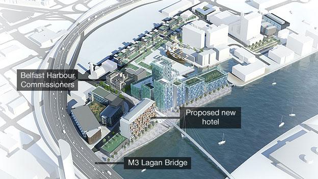 The map gives an impression of how City Quays could look