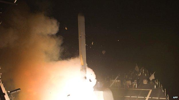 Tomahawk missile, US Navy photo, 23 September 2013