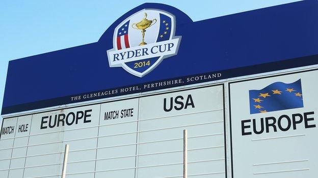 Ryder Cup scoreboard 2014