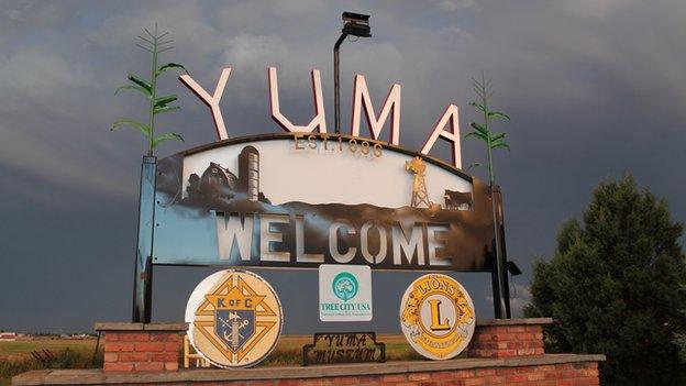 Welcome to Yuma sign