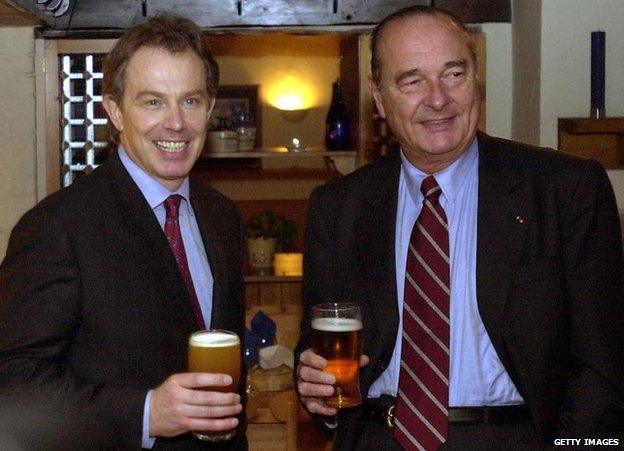 Tony Blair and Jacques Chirac