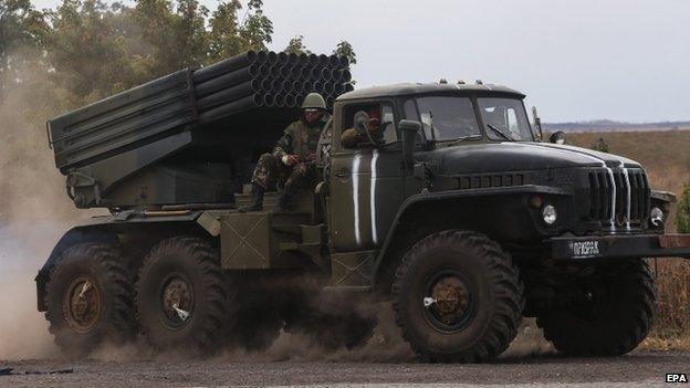 Ukrainian army Grad launcher (23 Sept)