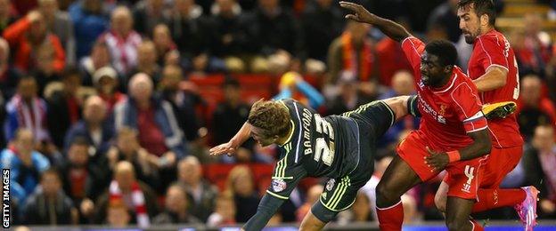 Patrick Bamford fouled