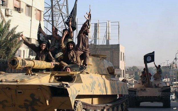 Islamic State parade in Raqqa, Syria, 30 June