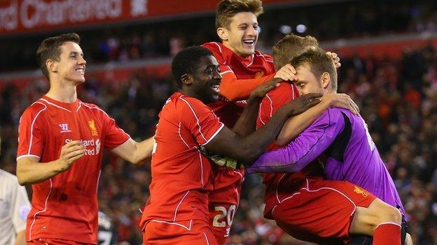 Liverpool celebrate shootout win