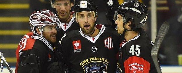 Nottingham's Cody Wild celebrates his early goal against Hamburg