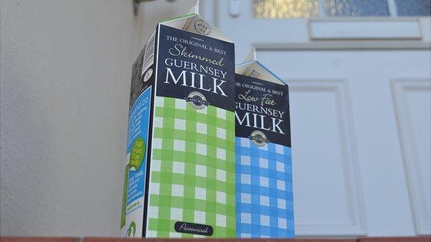 Guernsey milk cartons