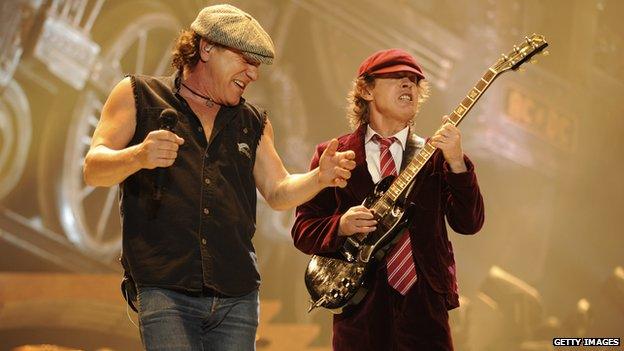 AC/DC's Brian Johnson and Angus Young