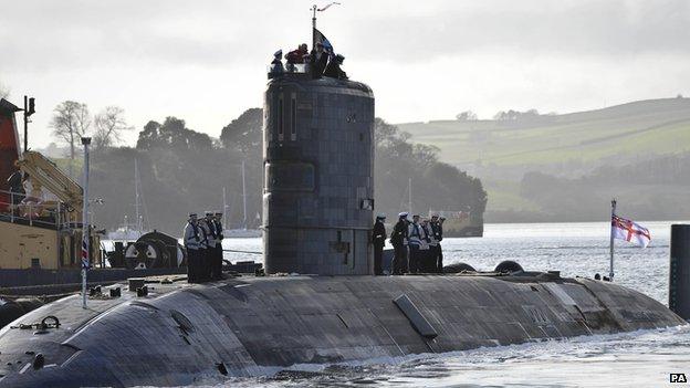 Royal Navy Trafalgar Class submarine