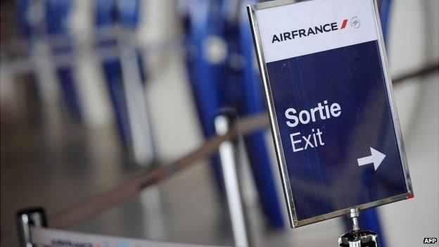 Air France exit sign