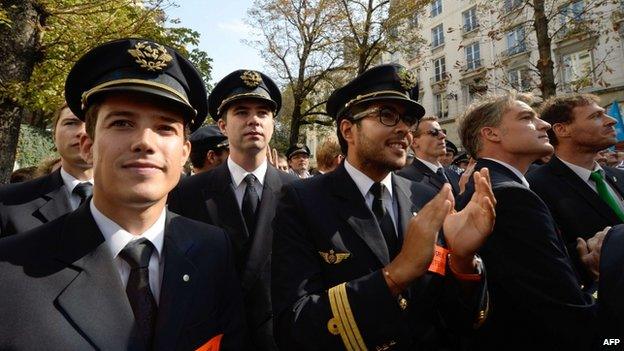 Pilots on strike