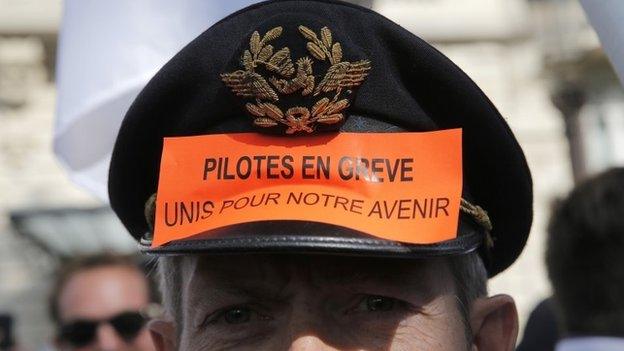 Pilot on strike