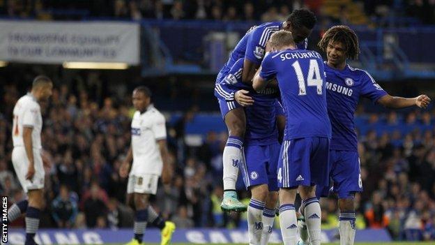 Chelsea players celebrate