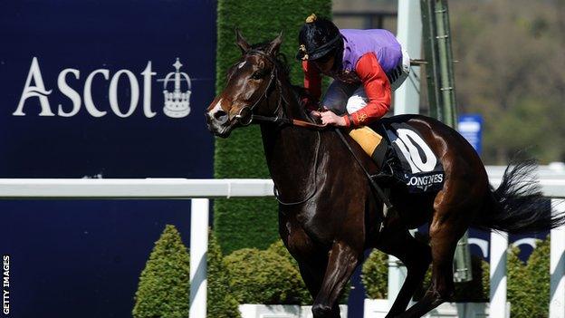 Ryan Moore rode the Queen's horse Estimate