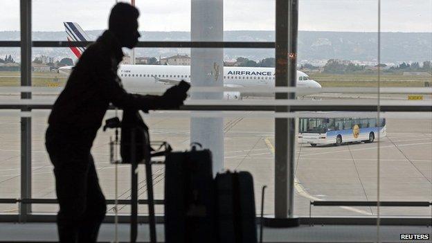 Passenger waiting at Marseille airport