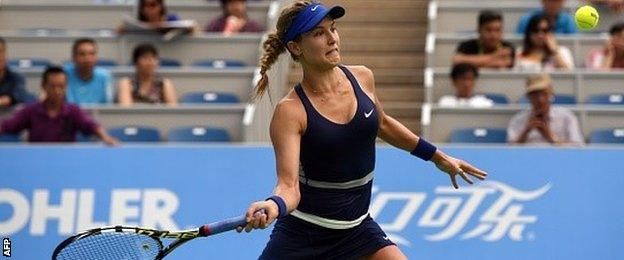 Eugenie Bouchard beats Alize Cornet in the Wuhan Open quarter-finals