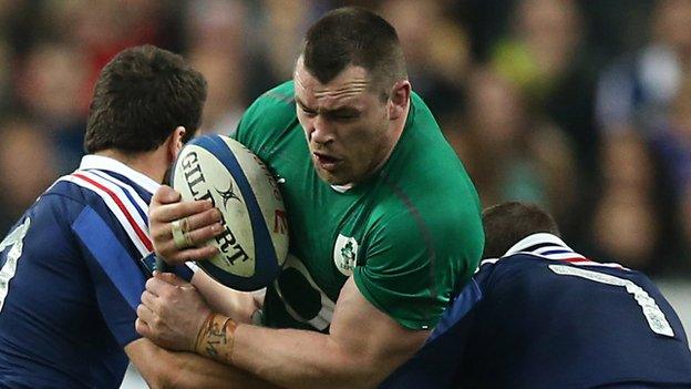 Cian Healy in action against France last March