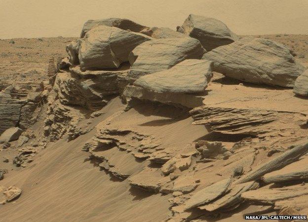 Curiosity image of rocks