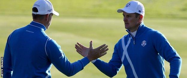 Justin Rose (right) and Henrik Stenson