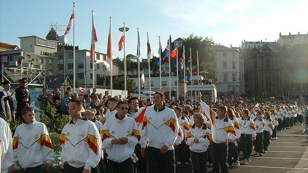 Guernsey team at the 2003 Island Games held in Guernsey