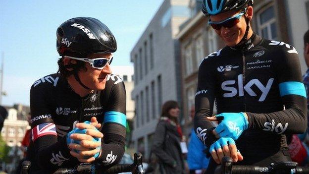 Geraint Thomas (left) and Ben Swift