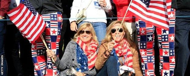 American fans at the Ryder Cup