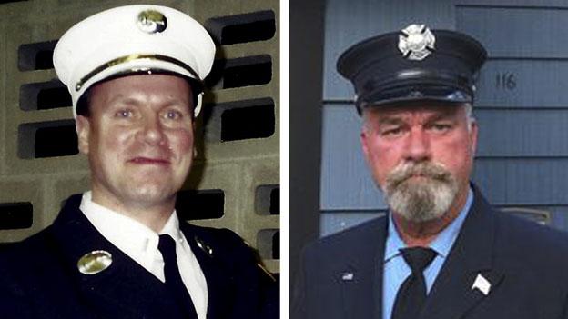 Lt Howard Bischoff and firefighter Daniel Heglund