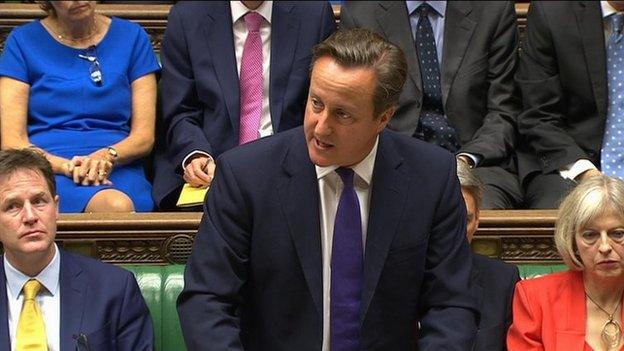 David Cameron in the Commons