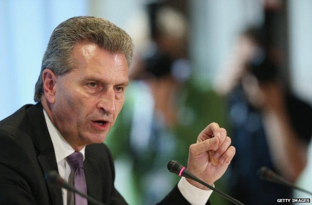 EU Energy Commissioner Guenther Oettinger in Berlin, 26 September