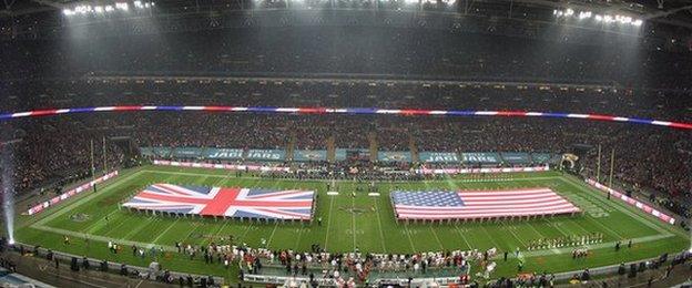 Wembley Stadium ahead of the NFL International Series game between San Francisco 49ers and Jacksonville Jaguars in 2013