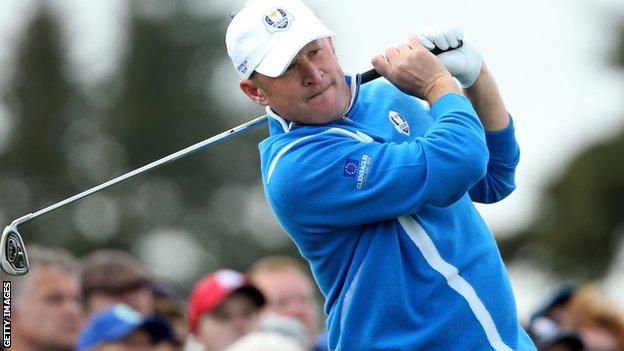 Jamie Donaldson at the Ryder Cup