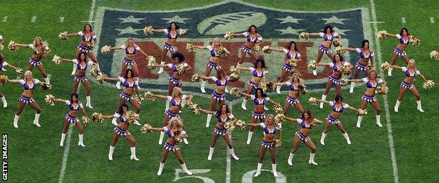 NFL cheerleaders perform at Wembley in 2013