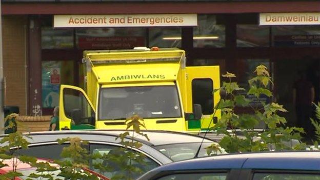 Ambulance at Prince Philip Hospital